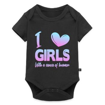 J’aime les filles - Body à manches courtes Premium Bébé - noir - Devant