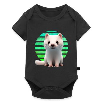 Frettchen Sonnenuntergang - Baby Premium Kurzarmbody - Schwarz - Vorne