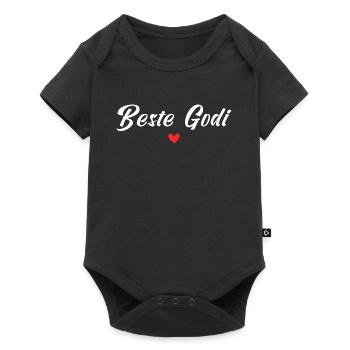 Beste Godi - Baby Premium Kurzarmbody - Schwarz - Vorne