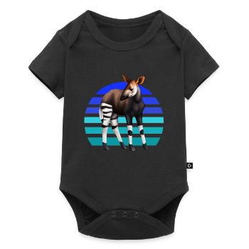Süßes Okapi - Baby Premium Kurzarmbody - Schwarz - Vorne