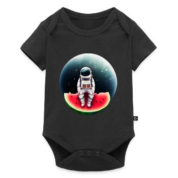 Astronaute sur pastèque - Body à manches courtes Premium Bébé - noir - Devant