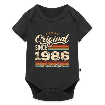 Original 1986 Vintage - 1986 Birthday Gift - Baby Premium short-sleeve bodysuit - black - Front