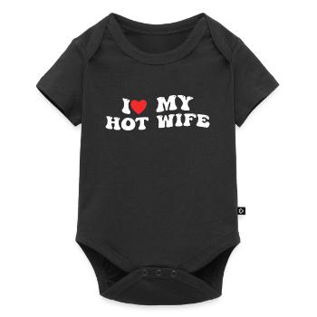L'amour de ma femme chaude - Body à manches courtes Premium Bébé - noir - Devant