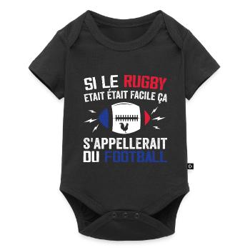 If Rugby Were Easy, it would be called Football - Baby Premium short-sleeve bodysuit - black - Front