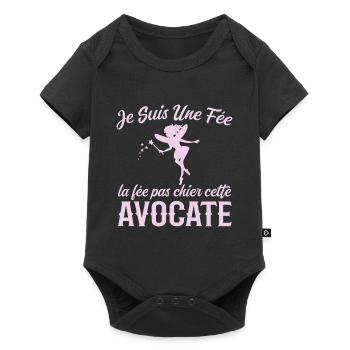 Je Suis Une Fée La Fée Pas Chier Cette Avocate - Body à manches courtes Premium Bébé - noir - Devant