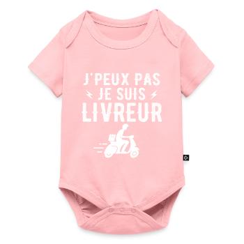 Je Peux Pas Je Suis Livreur - Body à manches courtes Premium Bébé - rose - Devant