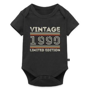 Vintage 1990 - Year 1990's Birthday Gift 1990 - Baby Premium short-sleeve bodysuit - black - Front