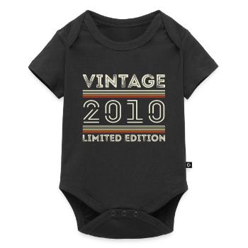 Vintage 2010 - Year 2010 Birthday Gift 2010 - Baby Premium short-sleeve bodysuit - black - Front