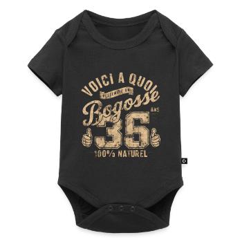 Bogosse de 35 Ans - Body à manches courtes Premium Bébé - noir - Devant