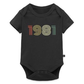 1981 Birthday Vintage 1981 Gift 1981 - Baby Premium short-sleeve bodysuit - black - Front