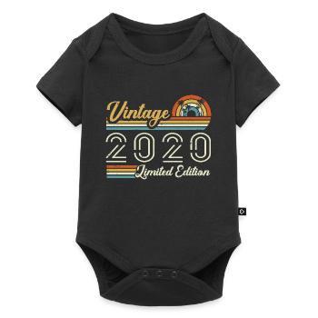 5 Year Anniversary | Vintage 2020 Gift 2020 - Baby Premium short-sleeve bodysuit - black - Front