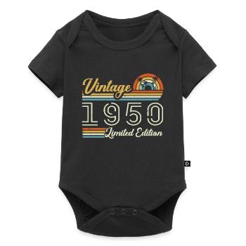 Anniversaire 75 Ans | Millésime 1950 Cadeau 1950 - Body à manches courtes Premium Bébé - noir - Devant