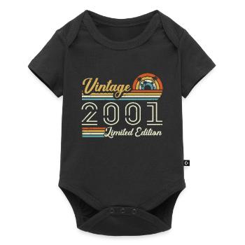 24 Year Anniversary | Vintage 2001 Gift 2001 - Baby Premium short-sleeve bodysuit - black - Front