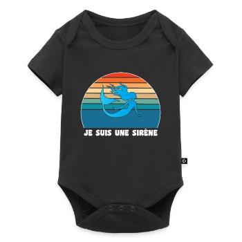 Humour petite sirène - Body à manches courtes Premium Bébé - noir - Devant