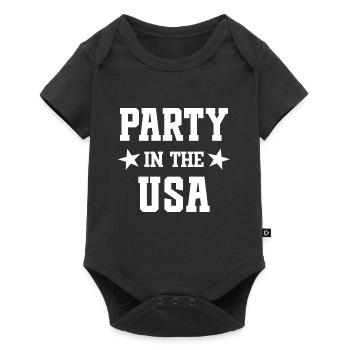 Faire la fête aux États-Unis - Body à manches courtes Premium Bébé - noir - Devant