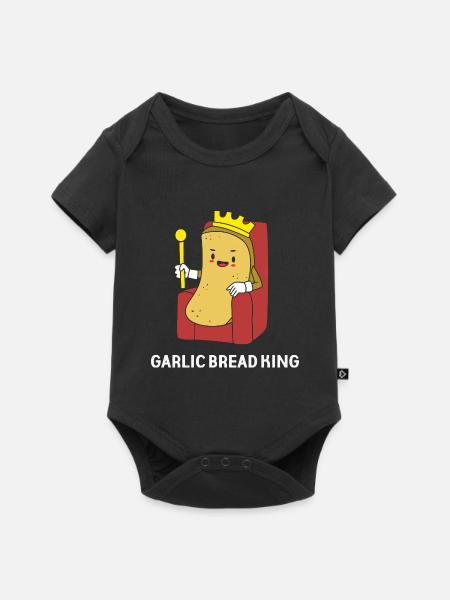Knoblauch Brot - Baby Premium Kurzarmbody - Schwarz