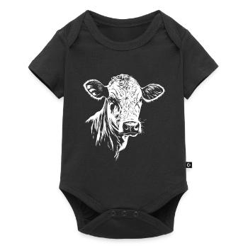 Graphique de la vache - Body à manches courtes Premium Bébé - noir - Devant