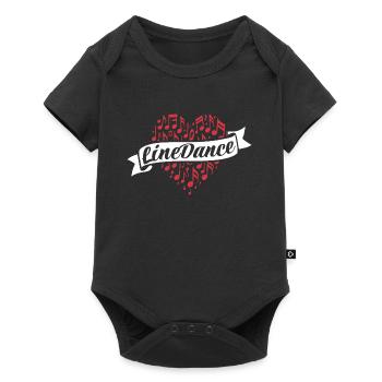 Line Dance - Dance with Heart - Music Gift - Baby Premium short-sleeve bodysuit - black - Front