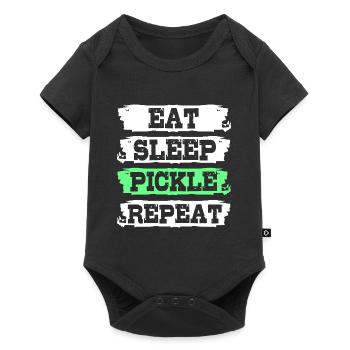 Essiggurke Gurke Gurken - Baby Premium Kurzarmbody - Schwarz - Vorne