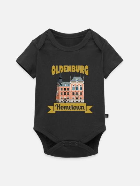 Heimatstadt Oldenburg - Baby Premium Kurzarmbody - Schwarz