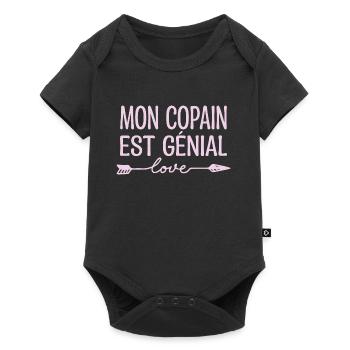 Mon Copain est génial, cadeau copain.cadeau copine - Body à manches courtes Premium Bébé - noir - Devant