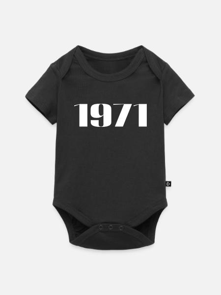 1971 - Cadeau né en 1971 - Body à manches courtes Premium Bébé - noir