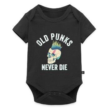 Old Punks Never Die - Vintage Punk - Body à manches courtes Premium Bébé - noir - Devant