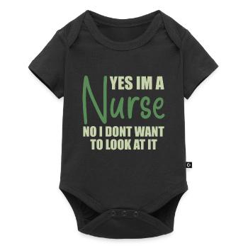 Cadeau Super Pouvoir Infirmière Infirmiere - Body à manches courtes Premium Bébé - noir - Devant