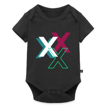 X Letter - Baby Premium short-sleeve bodysuit - black - Front