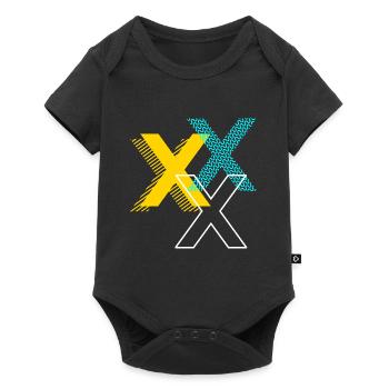 X Letter - Baby Premium short-sleeve bodysuit - black - Front