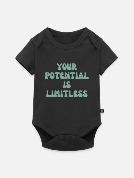 Your potential is limitless - Baby Premium Kurzarmbody - Schwarz