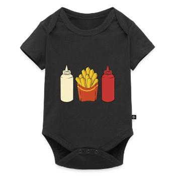 French ketchup mayo - Baby Premium short-sleeve bodysuit - black - Front
