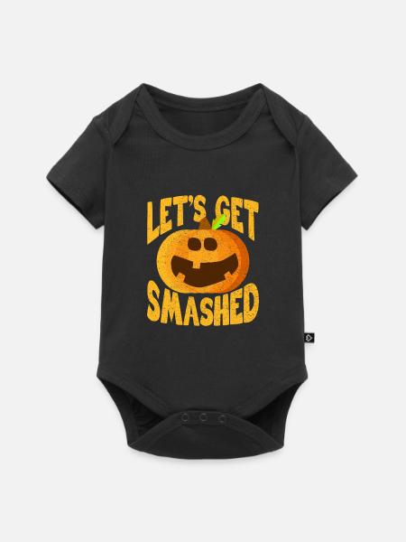 HALLOWEEN Kürbis - Baby Premium Kurzarmbody - Schwarz