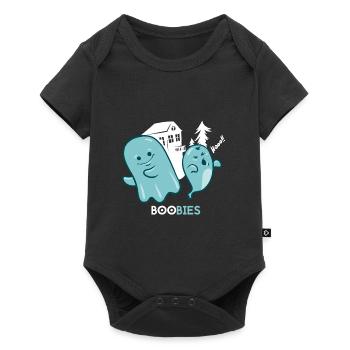 Ghosts T-Shirt Boobies Funny Halloween T-Shirt - Baby Premium short-sleeve bodysuit - black - Front