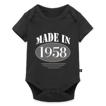 60ème anniversaire Année de naissance 1958 - Body à manches courtes Premium Bébé - noir - Devant