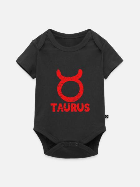 Sternzeichen Stier - Baby Premium Kurzarmbody - Schwarz