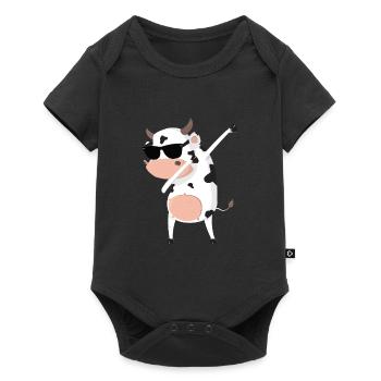 Vache drôle - Body à manches courtes Premium Bébé - noir - Devant