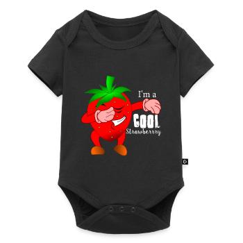 Strawberry sassy fruit - Baby Premium short-sleeve bodysuit - black - Front