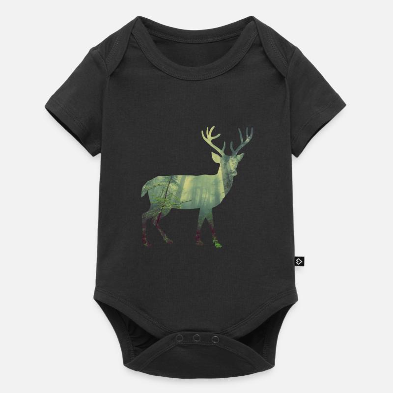 deer - Baby Premium short-sleeve bodysuit - black