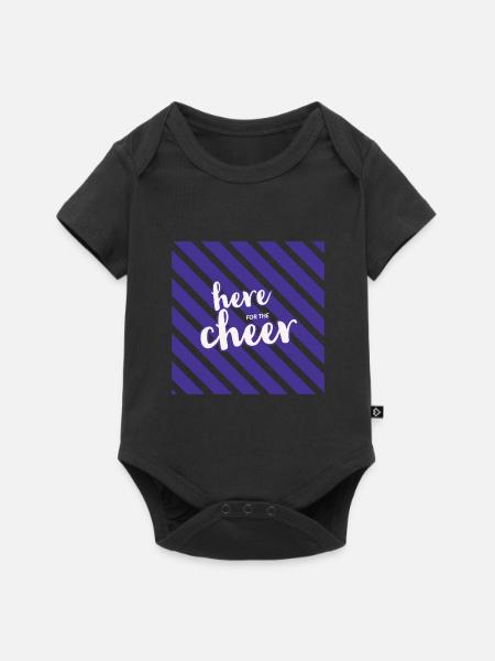 Here For The Cheer - Baby Premium Kurzarmbody - Schwarz