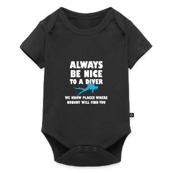 Plongée tacher Diver Scuba Diving Apnée - Body à manches courtes Premium Bébé - noir - Devant
