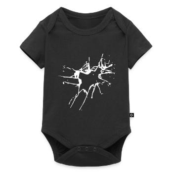 Glass breakage white - Baby Premium short-sleeve bodysuit - black - Front