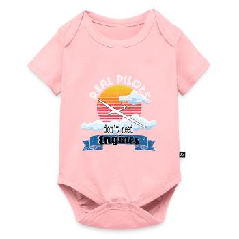 Real pilots soaring gift gliding - Baby Premium short-sleeve bodysuit - rose - Front
