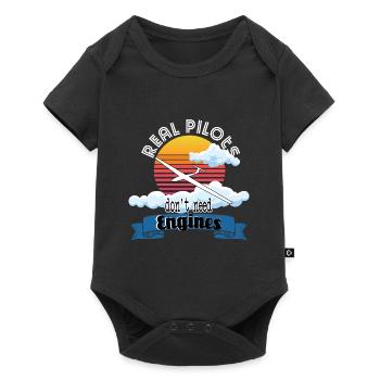 Real Pilots Gliding Gift Gliding - Baby Premium short-sleeve bodysuit - black - Front