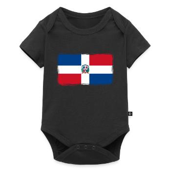République dominicaine Drapeau Dom Rep Drapeau - Body à manches courtes Premium Bébé - noir - Devant