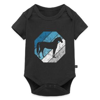 Horse Equestrian Equestrian Pony Riding Horses Retro - Baby Premium short-sleeve bodysuit - black - Front