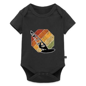 Windsurfer Retro Windsurfing Windsurfing Surfing - Baby Premium short-sleeve bodysuit - black - Front