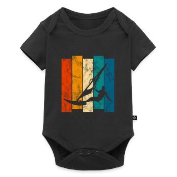 Windsurfing Windsurfer Retro Windsurfen Surfen - Baby Premium short-sleeve bodysuit - black - Front