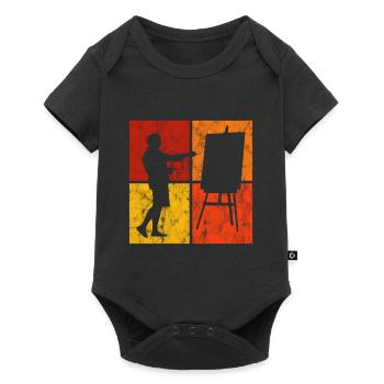 Artist Retro Art Painting Painter Artist - Baby Premium short-sleeve bodysuit - black - Front