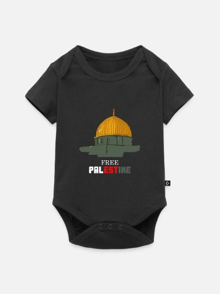 Free palestine - Body à manches courtes Premium Bébé - noir